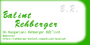 balint rehberger business card